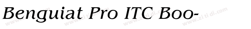 Benguiat Pro ITC Boo字体转换